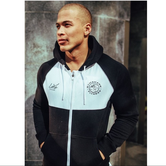 Gymshark Other - GymShark Luxe Zip Up Hoodie/Jacket. Black/White. Large.